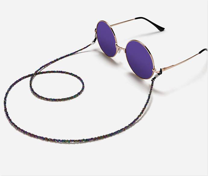 Stylish Sunglasses Chain: Bead Cylinder, Anti-Falling Eyeglass Necklace - Quid Mart