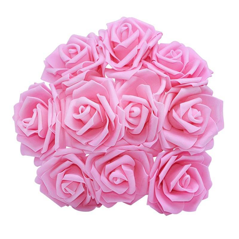 10/20/30Pcs 8cm Artificial PE Foam Rose Flowers Bridal Bouquets For Wedding Table Home Party Decorations DIY Scrapbook Supplies - Quid Mart