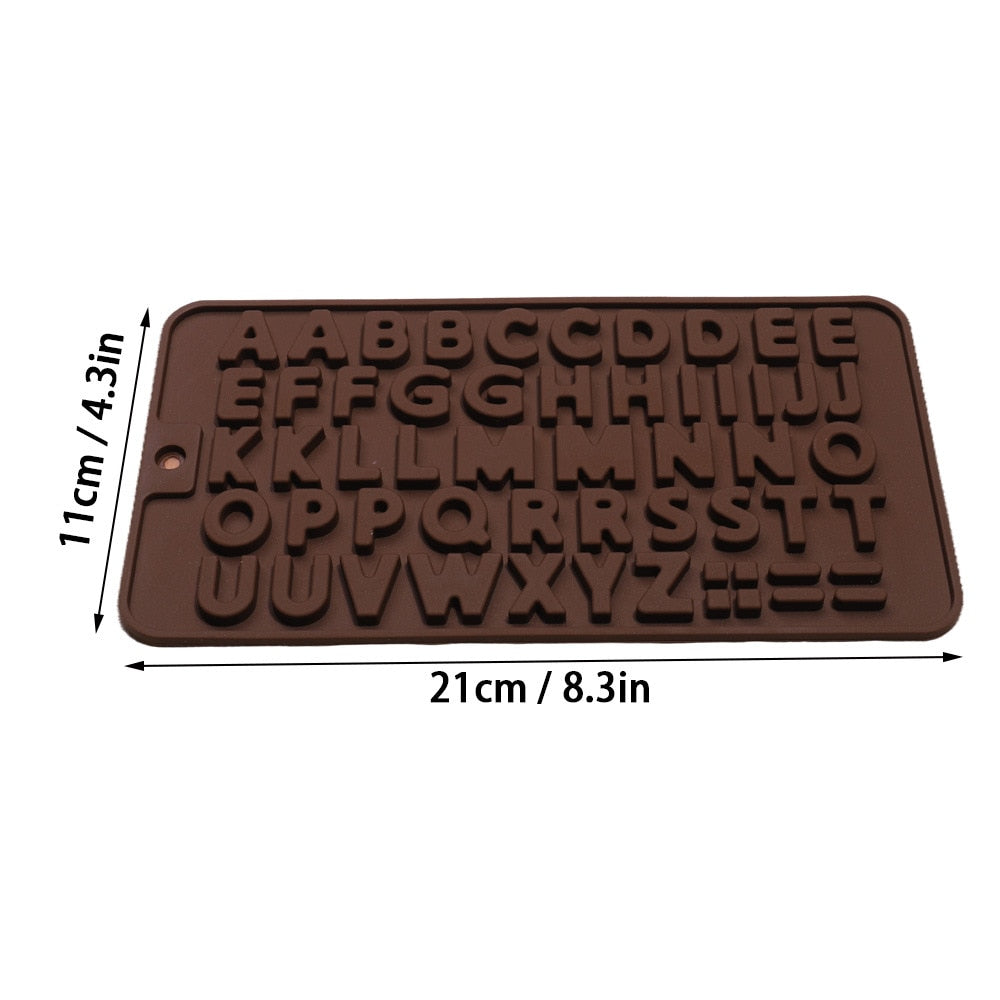 Silicone Chocolate Mold 26 Letter Number Chocolate Baking Tools Non-stick Silicone Cake Mold Jelly And Candy Mold 3D Mold DIY - Quid Mart