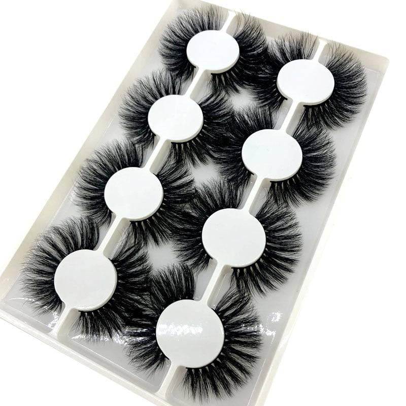 HBZGTLAD New 7/8 pairs 15-25mm natural 3D false eyelashes fake lashes makeup kit Mink Lashes extension mink eyelashes maquiagem - Quid Mart