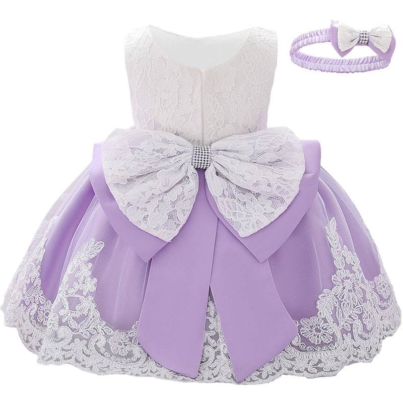 Newborn Baby Girl Lace Dresses with Long Sleeves - Quid Mart