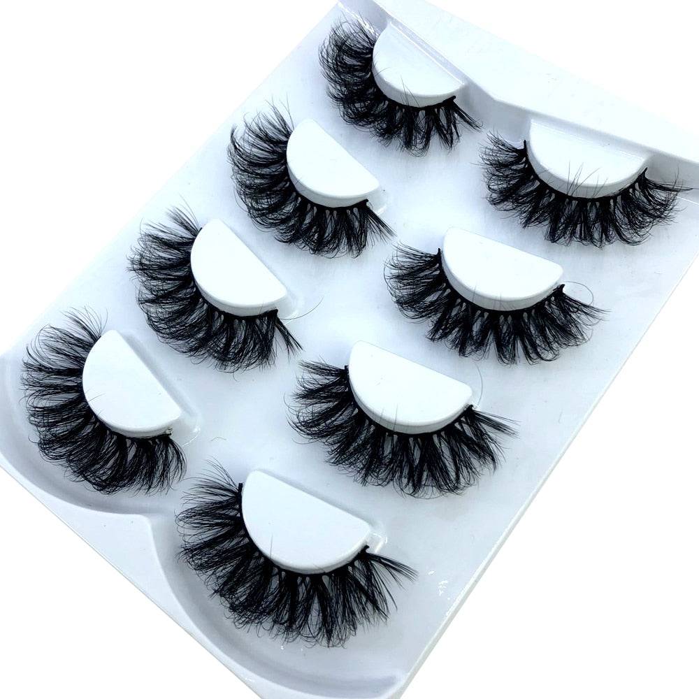 HBZGTLAD New 7/8 pairs 15-25mm natural 3D false eyelashes fake lashes makeup kit Mink Lashes extension mink eyelashes maquiagem - Quid Mart