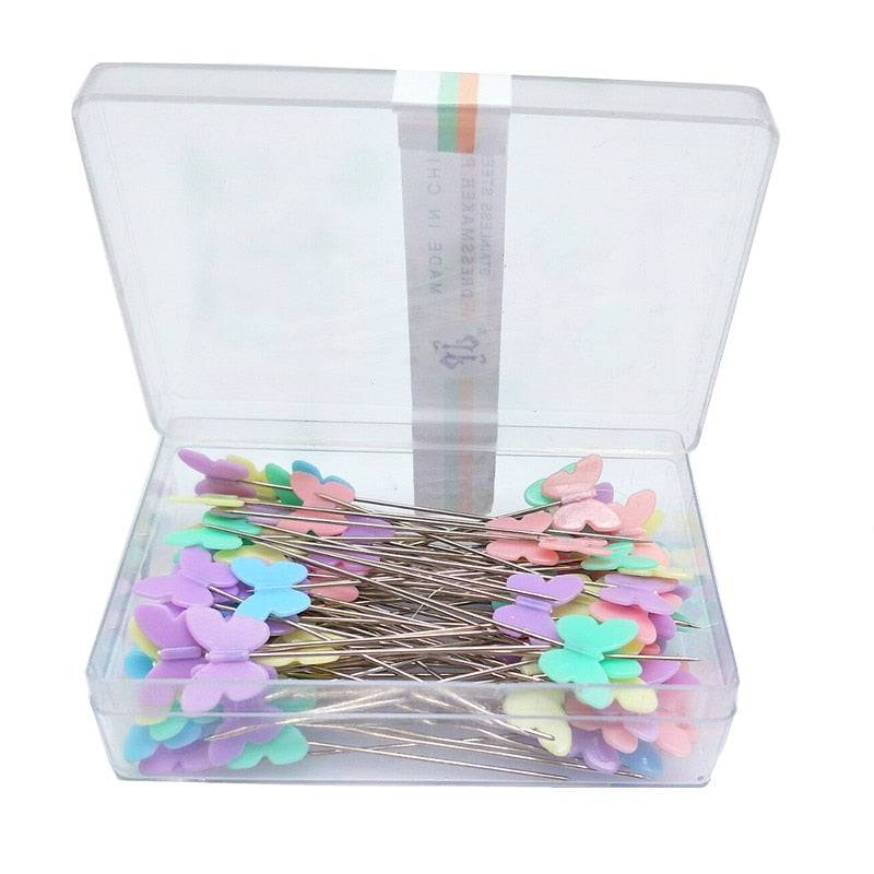 100Pcs Dressmaking Pins Embroidery Patchwork Pins Accessories Tools Sewing Needle DIY Sewing Accessories Stainless Steel 5BB5704 - Quid Mart