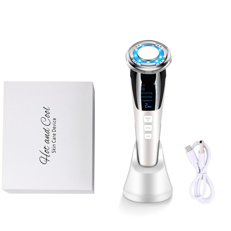 7in1 RF&amp;EMS Radio Mesotherapy Electroporation lifting Beauty LED Photon Face Skin Rejuvenation Remover Wrinkle Radio Frequency - Quid Mart