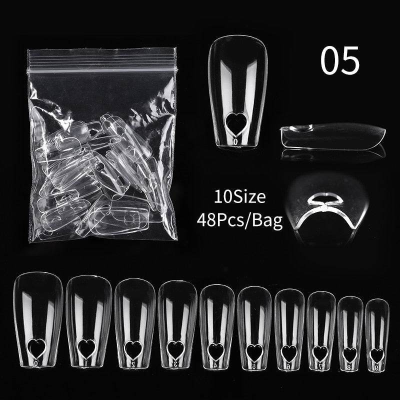 Quick Building Nail Mold Tips Nail Dual Forms Finger Extension Nail Art UV Extend Gel  Nail Extension Tool - Quid Mart