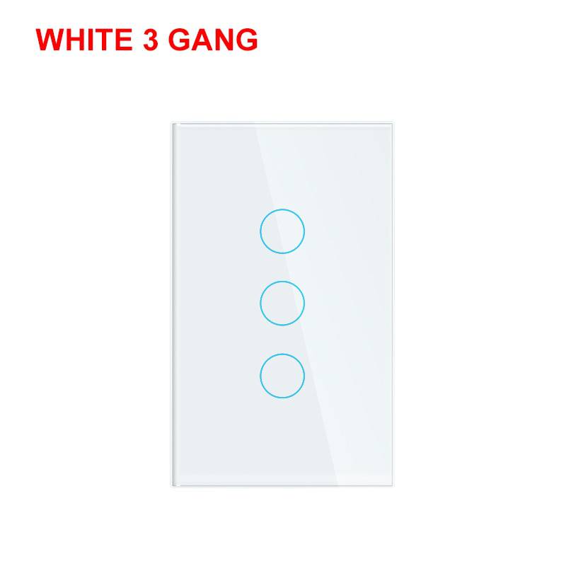 Smart Wifi Touch Switch No Neutral Wire Required Smart Home 1/2/3 Gang Light Switch 220V Support Alexa Tuya App 433RF Remote - Quid Mart