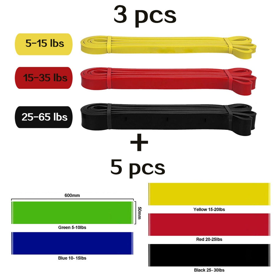 Worthdefence Resistance Bands: Gym, Home, Fitness, Rubber, Expander - Quid Mart
