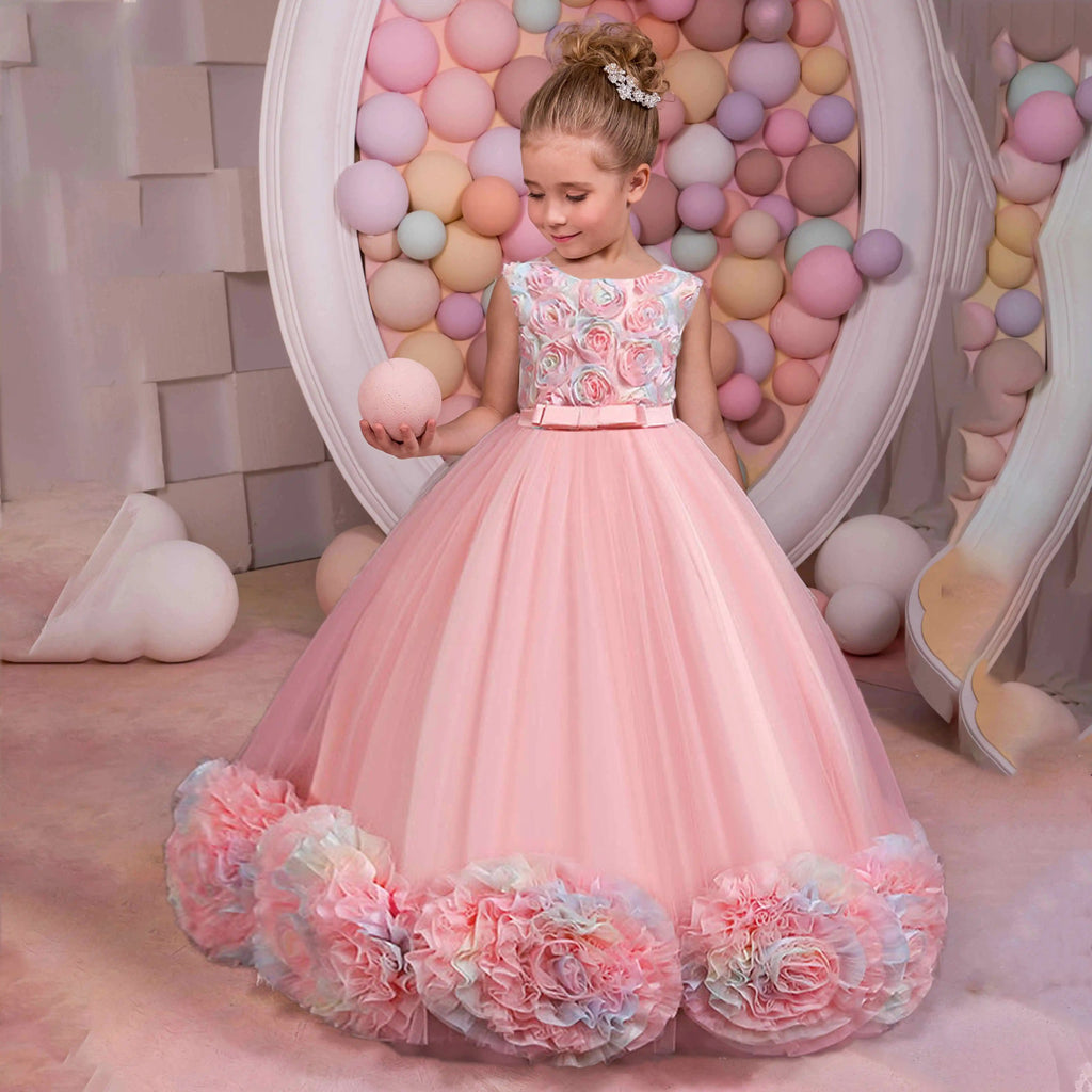 Princess Petal: Formal Flower Girl Dress for Wedding, Communion, Party
