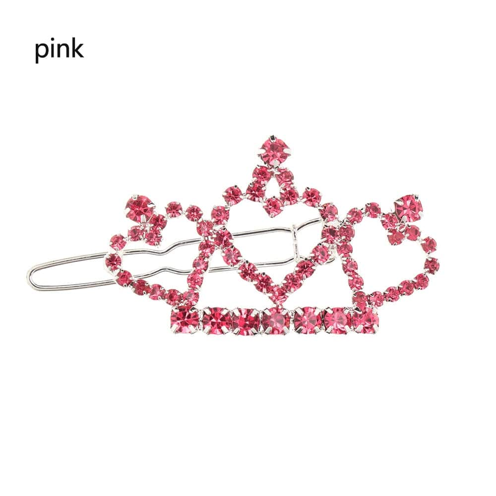 Pet Small Dogs Cat Faux Pearl Crown Shape Bows Hair Clips Head Decoration For Pets Puppy Hairpins Decor Grooming Accessoires - Quid Mart