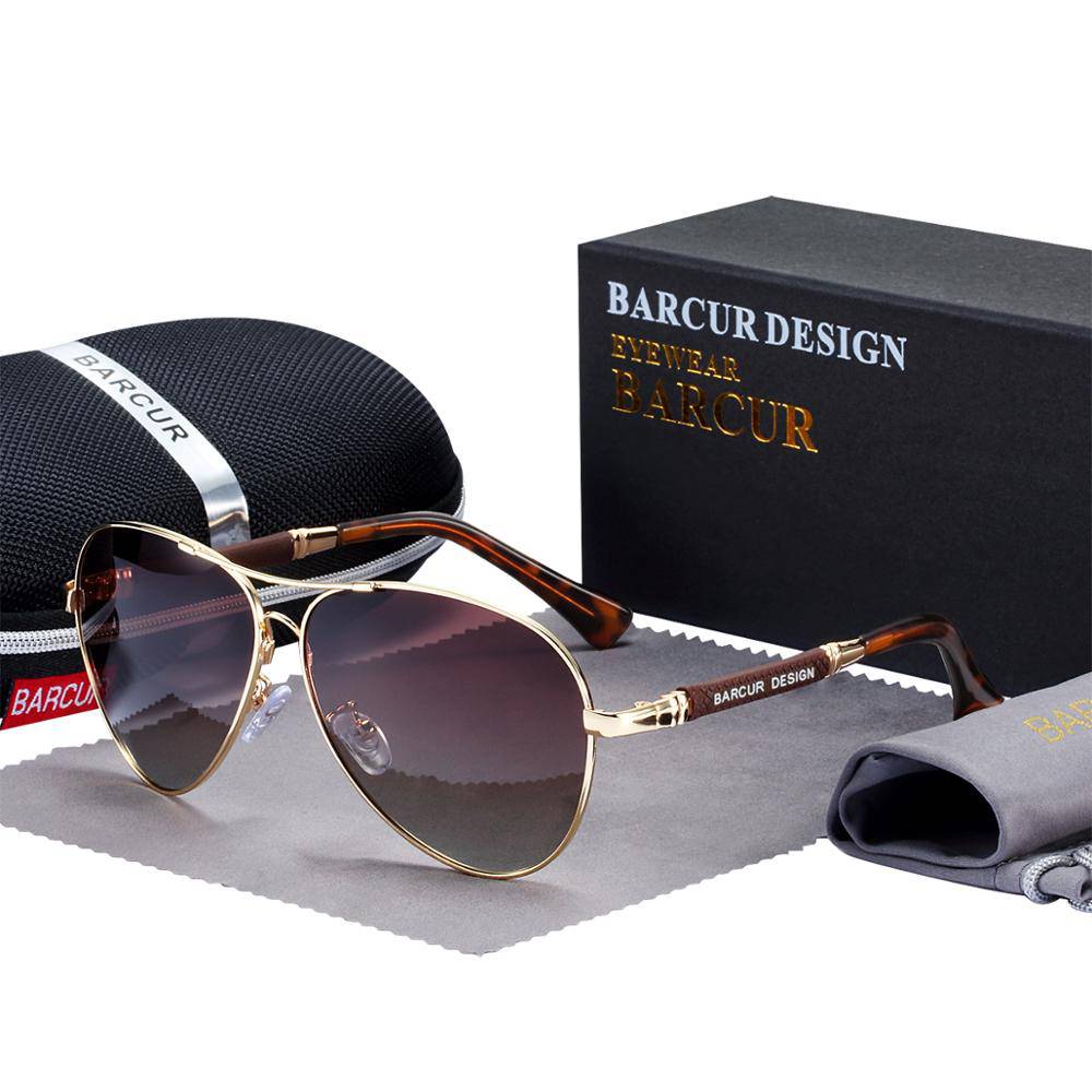 BARCUR Titanium Sunglasses - Polarized Gradient Eyewear - Quid Mart