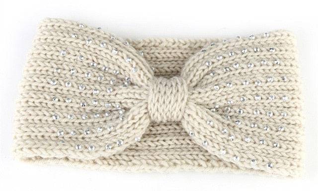 Knitted Knot Cross Headband - Women's Autumn Hair Accessories - Quid Mart