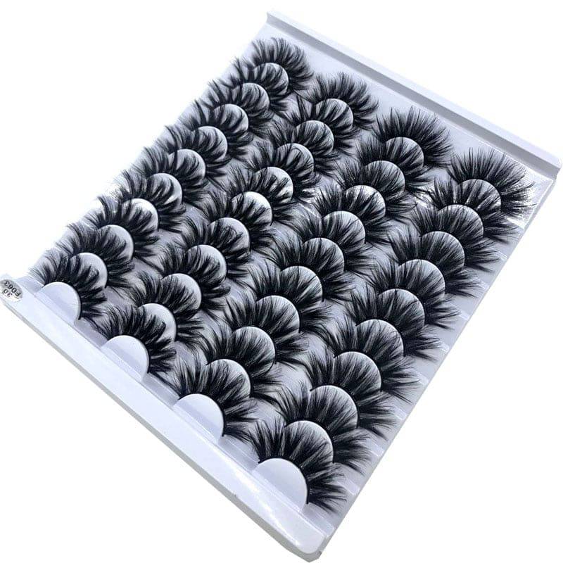 NEW 2-20 pairs 8-25mm fake Eyelashes 100% Mink Eyelashes Mink Lashes Natural Dramatic Volume Eyelashes Extension False Eyelashes - Quid Mart