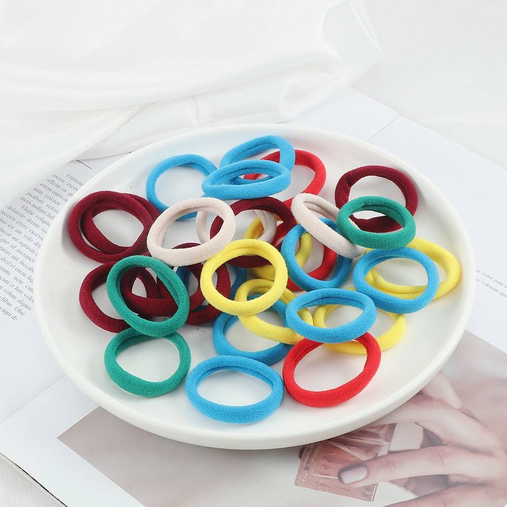 30/50Pcs Women Elastic Hair Bands - Colorful Fashion Accessories - Quid Mart