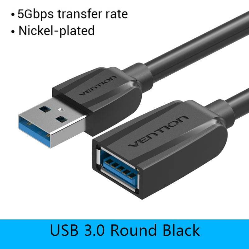 Vention USB 3.0 Extension Cable Male to Female Extender Cable Fast Speed USB 3.0 Cable Extended for laptop PC USB 2.0 Extension - Quid Mart