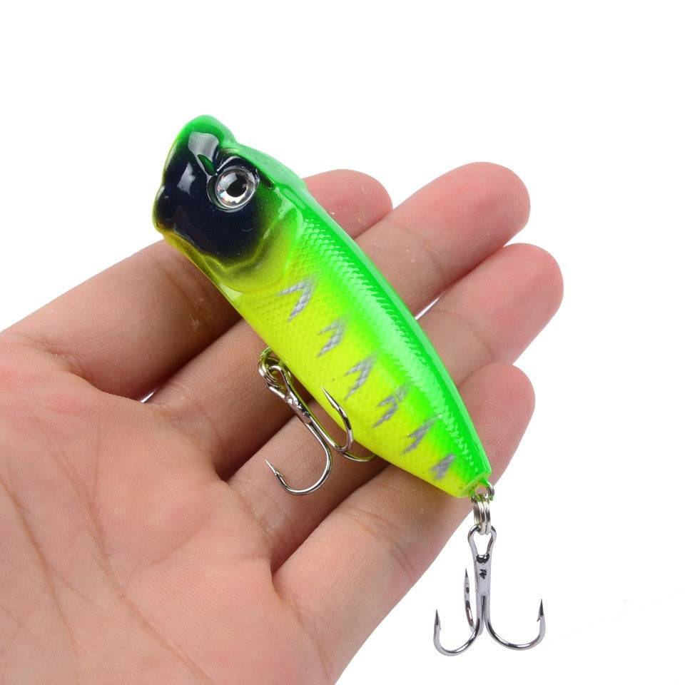 1pcs Fishing Lures Topwater Popper Bait 6.5cm 12g Hard Bait Artificial Wobblers Plastic Fishing Tackle with 6# Hooks - Quid Mart