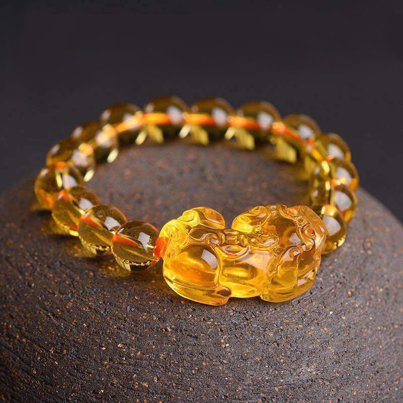 Feng Shui Men&#39;s Lucky Prayer Beads Bracelet for Men Women Wristband Gold Color Pixiu Wealth and Good Luck Changing Bracelets - Quid Mart