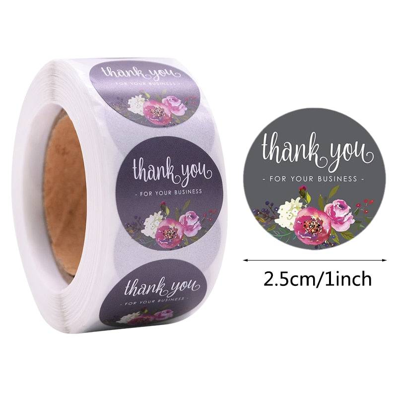 Gift Sealing Stickers 500pcs Thank You Love Design Diary Scrapbooking Stickers Festival Birthday Party Gift Decorations Labels - Quid Mart