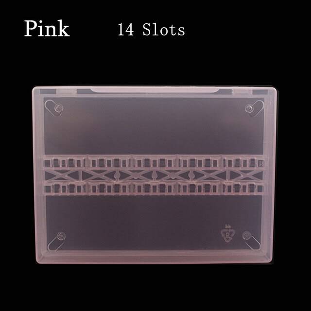 20 Slots Clear Nail Drill Bit Brush Plastic Storage Box Holder Container Manicure Cutters Display Nail Accessories Nail Art Tool - Quid Mart