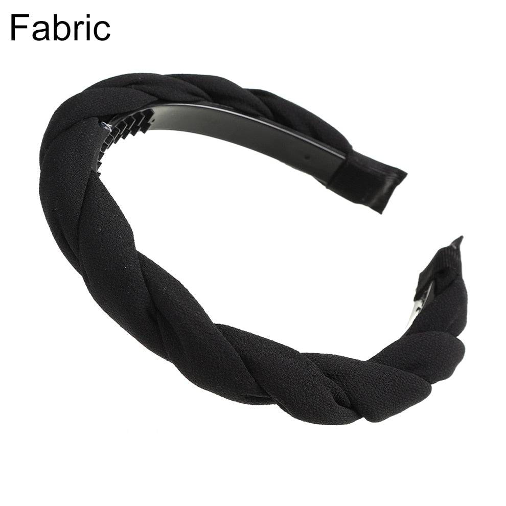 MOLANS Wide Shiny Weaving Hairbands - Fashion Hair Bands - Quid Mart