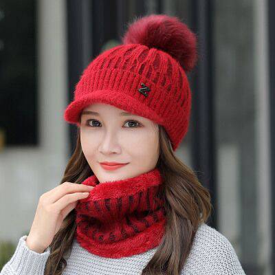 Women's Winter Knitted Z Letter Beanie Hat - Thick, Warm, and Stylish - Quid Mart