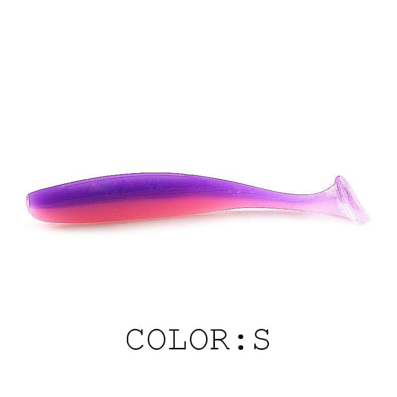 Supercontinent  Soft Lures 50mm 75mm 100mm  Baits Fishing Lure Leurre Shad Double Color Silicone Bait T Tail Wobblers - Quid Mart