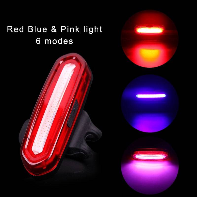 Deemount Rechargeable COB LED USB Mountain Bike Tail Light Taillight MTB Safety Warning Bicycle Rear Light Bicycle Lamp - Quid Mart