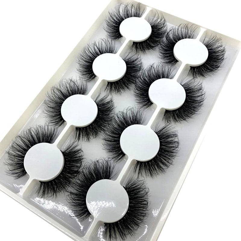 HBZGTLAD New 7/8 pairs 15-25mm natural 3D false eyelashes fake lashes makeup kit Mink Lashes extension mink eyelashes maquiagem - Quid Mart