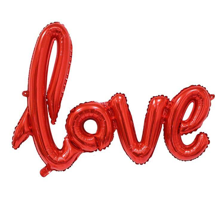 108cm LOVE Letter Foil Balloon Wedding Valentines Anniversary  Birthday Party Decoration Champagne Cup Photo Booth Props - Quid Mart