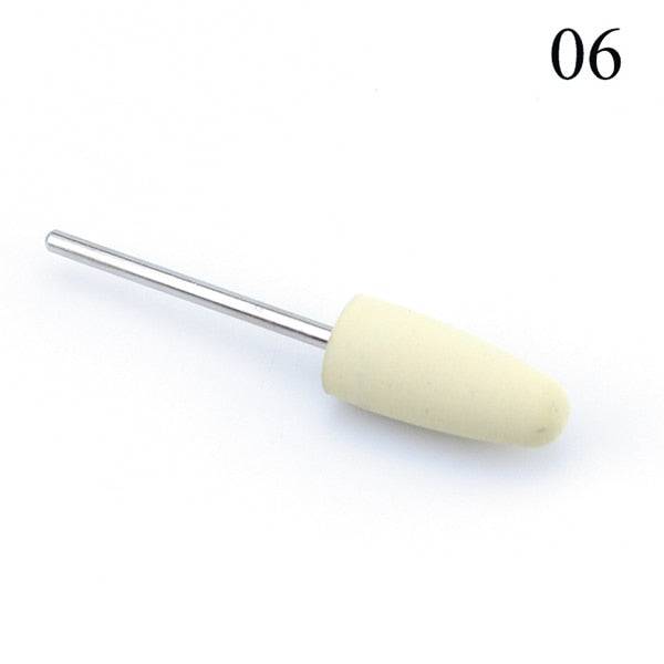 1pcs Silicone Nail Drill Milling Cutter Drill Bits Files Burr Buffer for Electric Machine Nail Art Grinder Cuticle Cutter Tools - Quid Mart