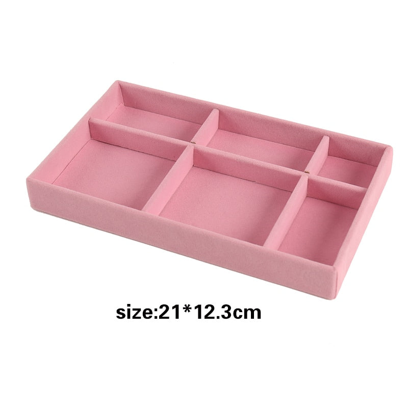 Hot Sales Fashion Portable Velvet Jewelry Ring Jewelry Display Organizer Box Tray Holder Earring Jewelry Storage Case Showcase - Quid Mart