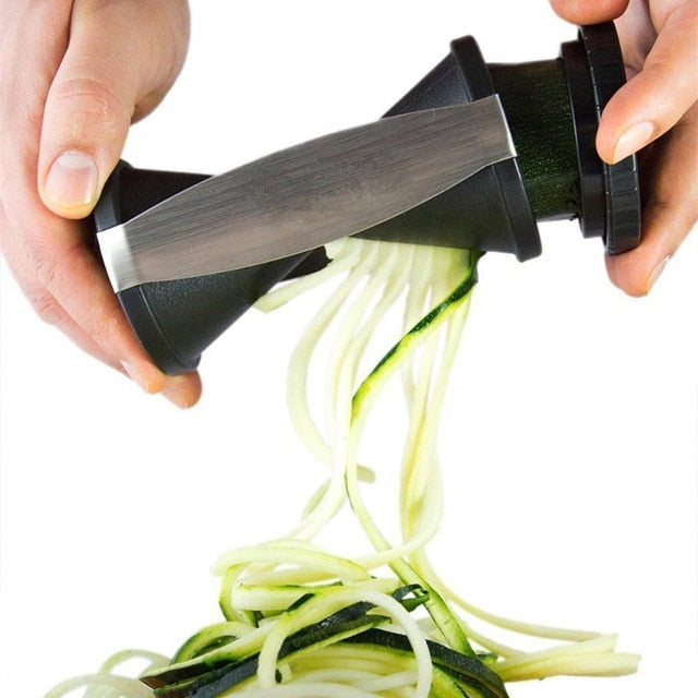 Portable Spiralizer Vegetable Slicer Handheld Spiralizer Peeler Stainless Steel Spiral Slicer for Potatoes Zucchini Spaghetti - Quid Mart