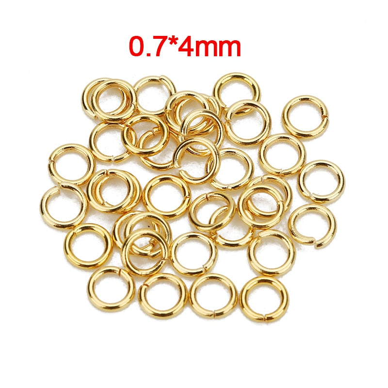 100Pcs/Lot Stainless Steel Open Jump Ring 4/5/6/8mm Dia Round Gold Color Split Rings For Diy Jewelry Making Findings Wholesale - Quid Mart