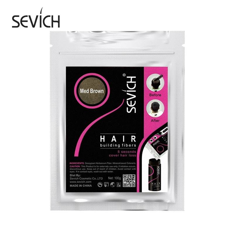 Sevich 100g Hair Fibers 10 Color Keratin Hair Building Fiber Powder Instant Hair Growth Fiber Refill 50g Hair Care Product - Quid Mart