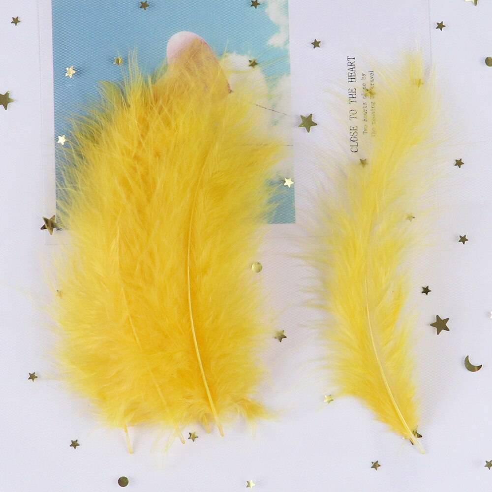 Fluffy Marabou Turkey Feather For Crafts 10-15cm Natural Plumas Jewelry Making Wedding Party Decorative Dream Catcher Feathers - Quid Mart
