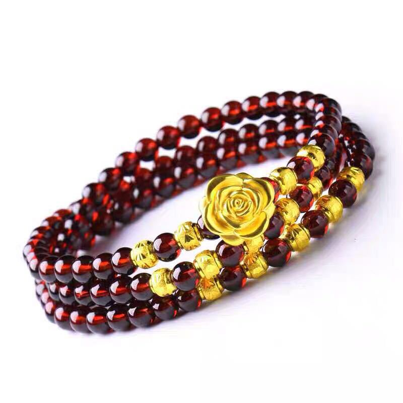 Feng Shui Men&#39;s Lucky Prayer Beads Bracelet for Men Women Wristband Gold Color Pixiu Wealth and Good Luck Changing Bracelets - Quid Mart