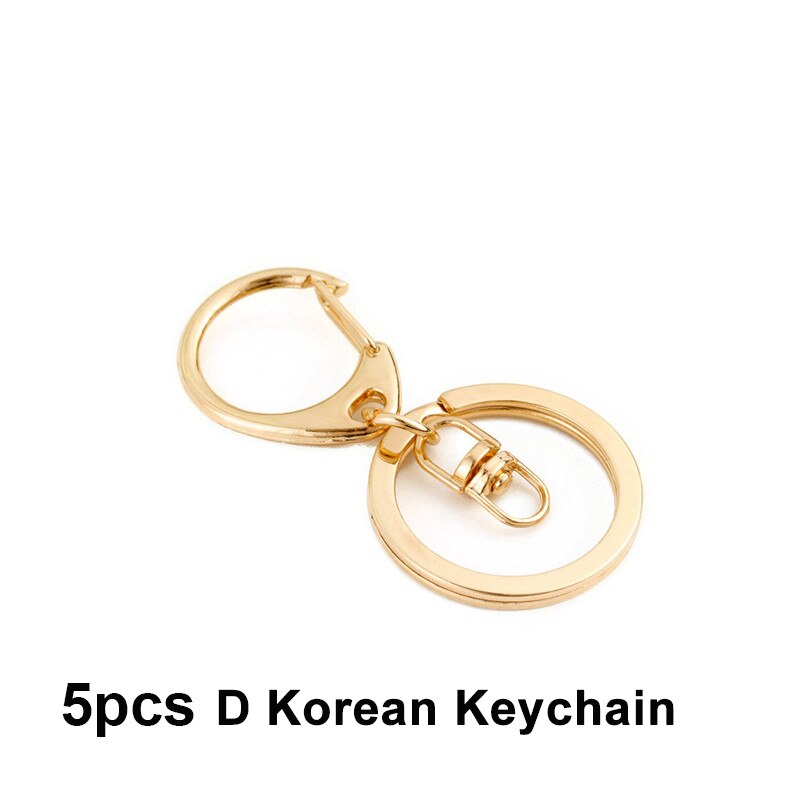 5-20pcs  Key Chain Key Ring Keychain Bronze Rhodium Gold Color 28mm Long Round Split Keyrings DIY Jewelry Making Wholesale - Quid Mart