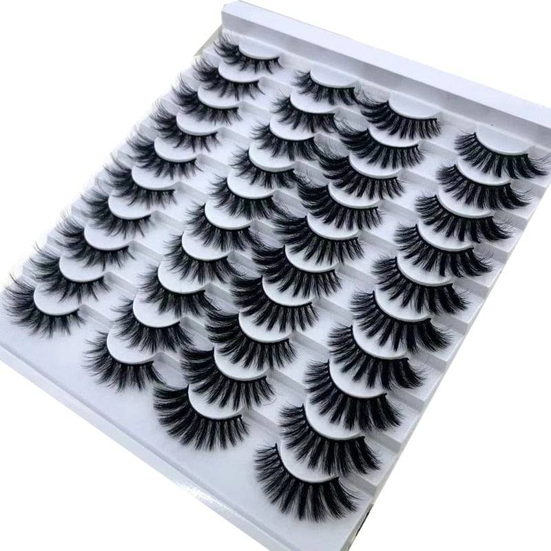 NEW 2-20 pairs 8-25mm fake Eyelashes 100% Mink Eyelashes Mink Lashes Natural Dramatic Volume Eyelashes Extension False Eyelashes - Quid Mart