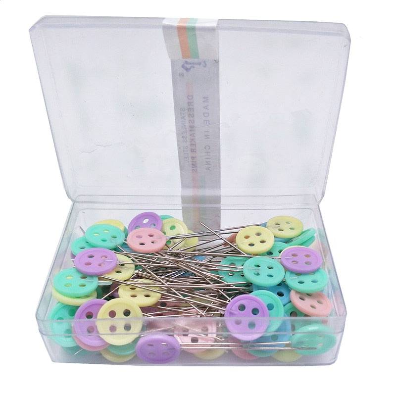 100Pcs Dressmaking Pins Embroidery Patchwork Pins Accessories Tools Sewing Needle DIY Sewing Accessories Stainless Steel 5BB5704 - Quid Mart