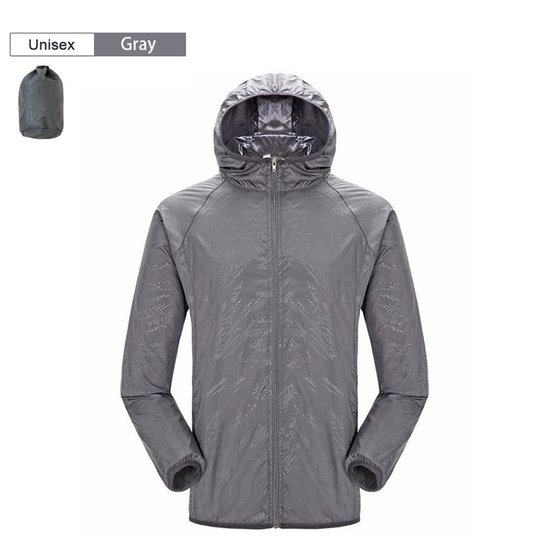 Men Women Hiking Jacket Waterproof Quick Dry Camping Hunting Clothes Sun-Protective Outdoor Sports Coats Anti UV Windbreaker - Quid Mart