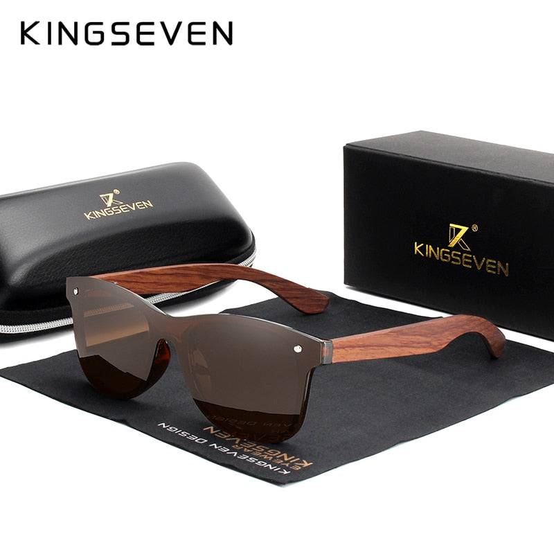 KINGSEVEN Wooden Sunglasses - Polarized Fashion Sun Glasses - Quid Mart