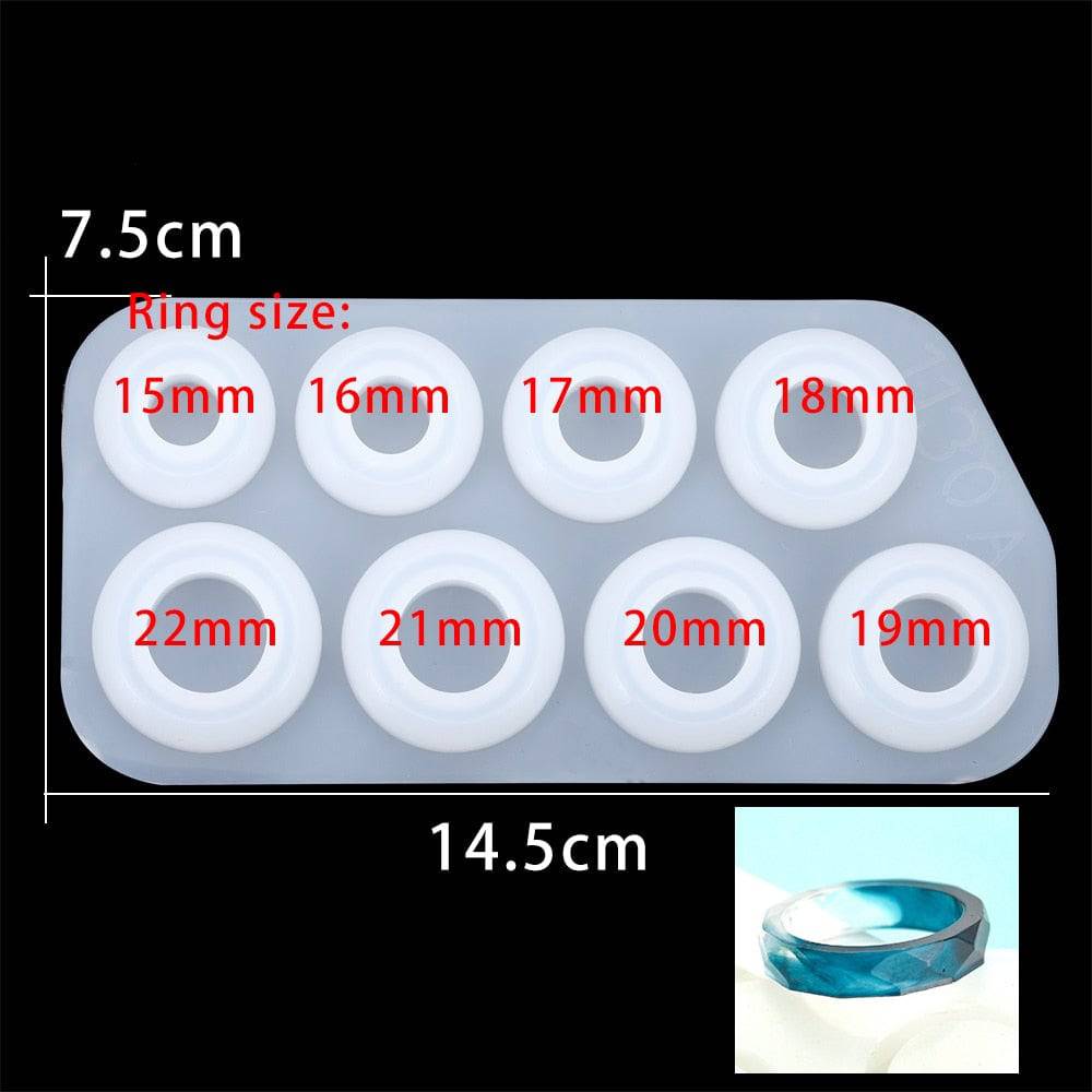 1Pcs Mixed Size Silicone Rings Epoxy Mold for DIY Jewelry Making - Quid Mart