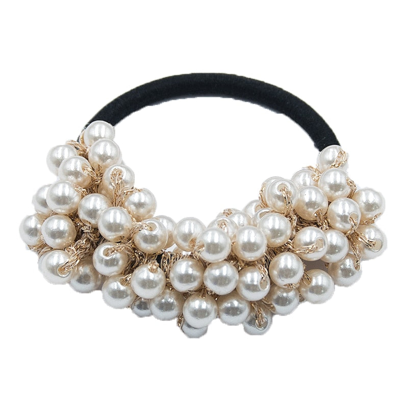 14 Colors Elegant Pearl Hair Ties - Girls' Hair Accessories - Quid Mart