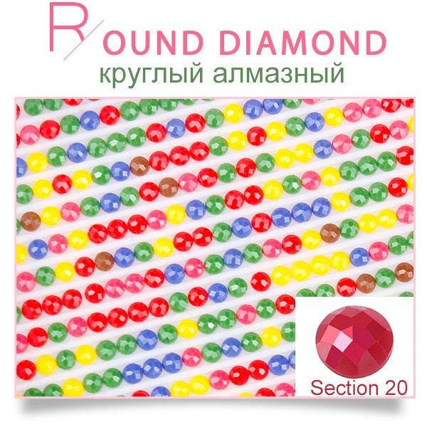 Huacan Photo Custom Diamond Embroidery Full Round Crystal Diamond Painting Cross Stitch Diamond Mosaic Kits Birthday Gift - Quid Mart