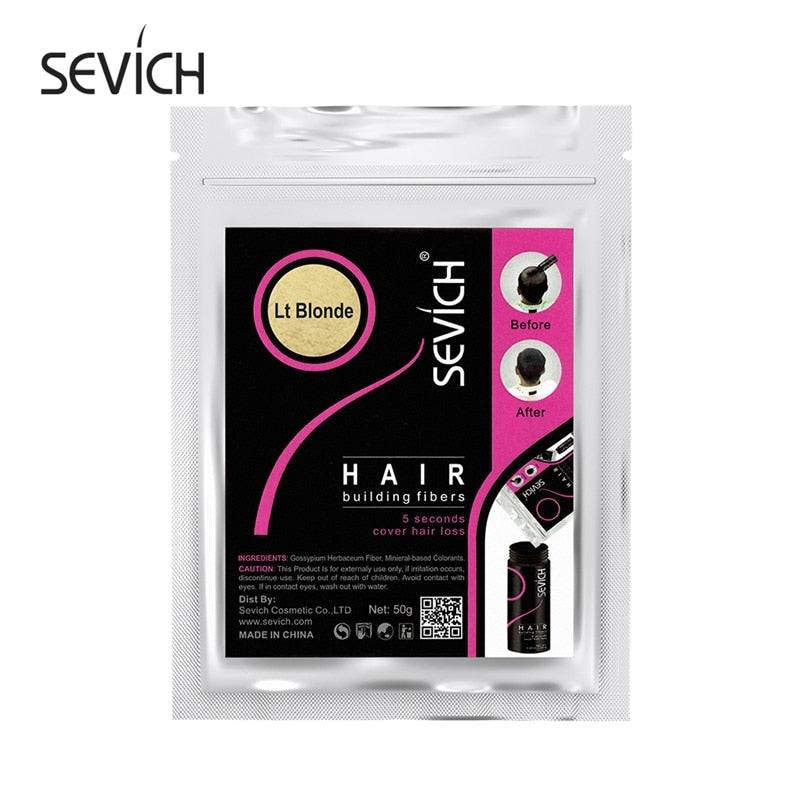 Sevich 100g Hair Fibers 10 Color Keratin Hair Building Fiber Powder Instant Hair Growth Fiber Refill 50g Hair Care Product - Quid Mart