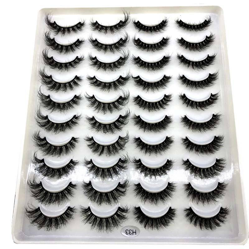 New 20 pairs natural false eyelashes fake lashes long makeup 3d mink eyelashes eyelash extension mink eyelashes for beauty - Quid Mart