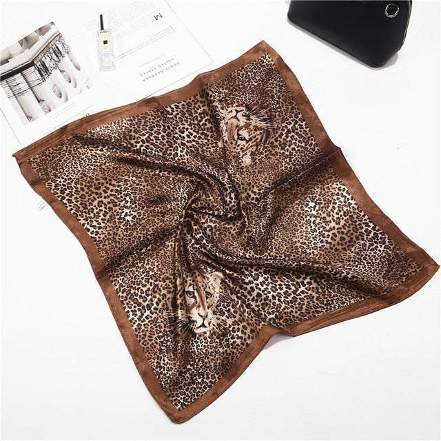 Satin Scarf: Luxury Designer, Retro Paisley Print, Small Bag Wrap for Women - Quid Mart