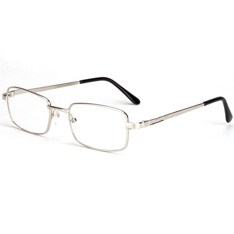 Square Full Frame Reading Glasses: Real Glass, Anti-Scratch, Various Diopters - Quid Mart