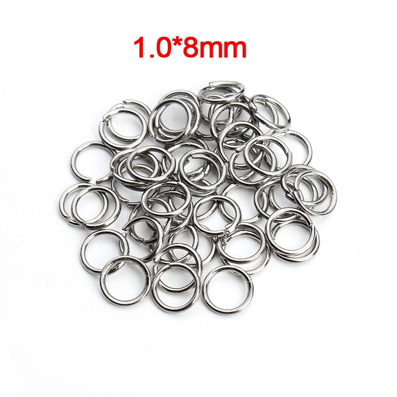 100Pcs/Lot Stainless Steel Open Jump Ring 4/5/6/8mm Dia Round Gold Color Split Rings For Diy Jewelry Making Findings Wholesale - Quid Mart