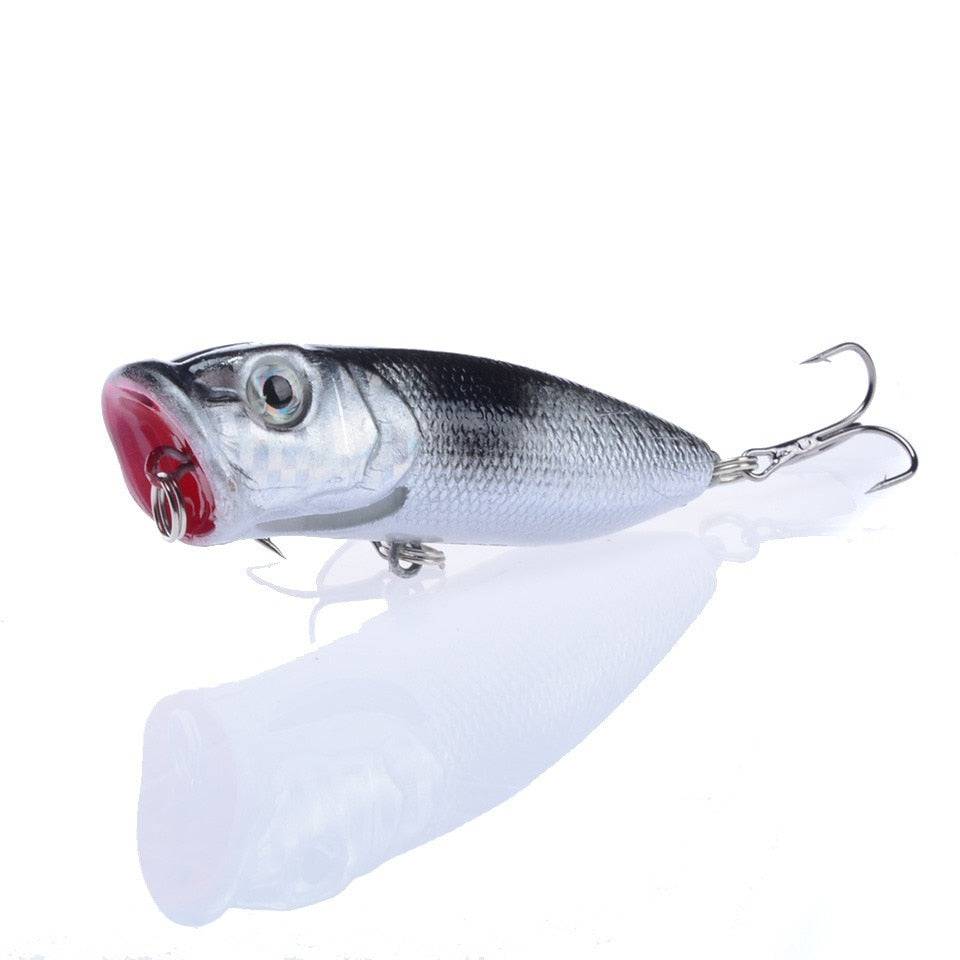 1pcs Fishing Lures Topwater Popper Bait 6.5cm 12g Hard Bait Artificial Wobblers Plastic Fishing Tackle with 6# Hooks - Quid Mart