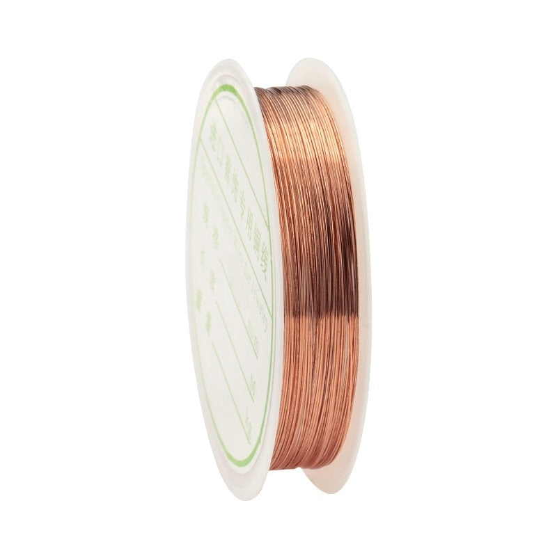 0.2-1mm silver/gold/rose gold copper wire for Bracelet Necklace DIY Colorfast Beading Wire Jewelry Cord String for Craft Making - Quid Mart
